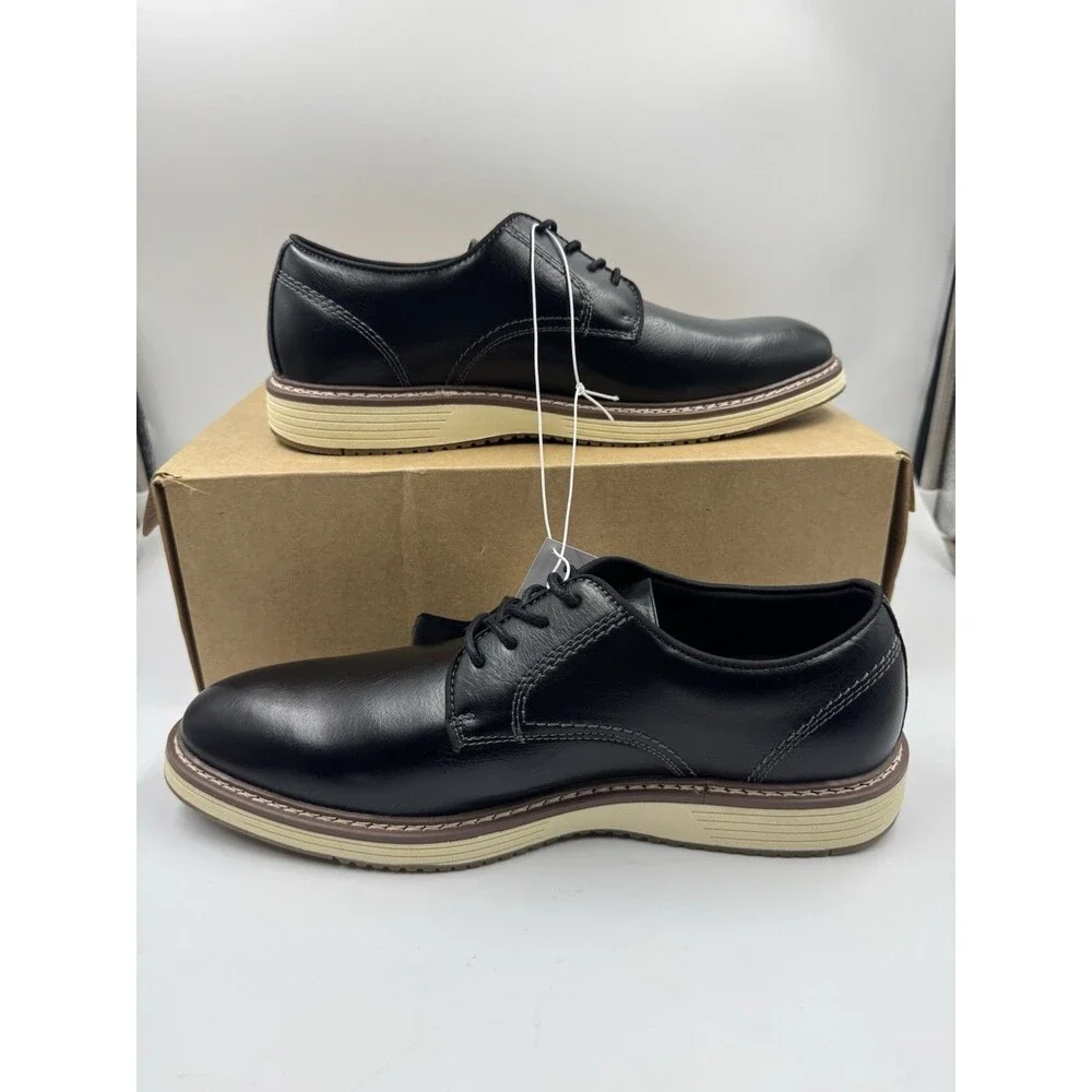 NEW Steve Madden P-Jansen Oxford Black Casual Lace Up Shoes, Men's Size 10
